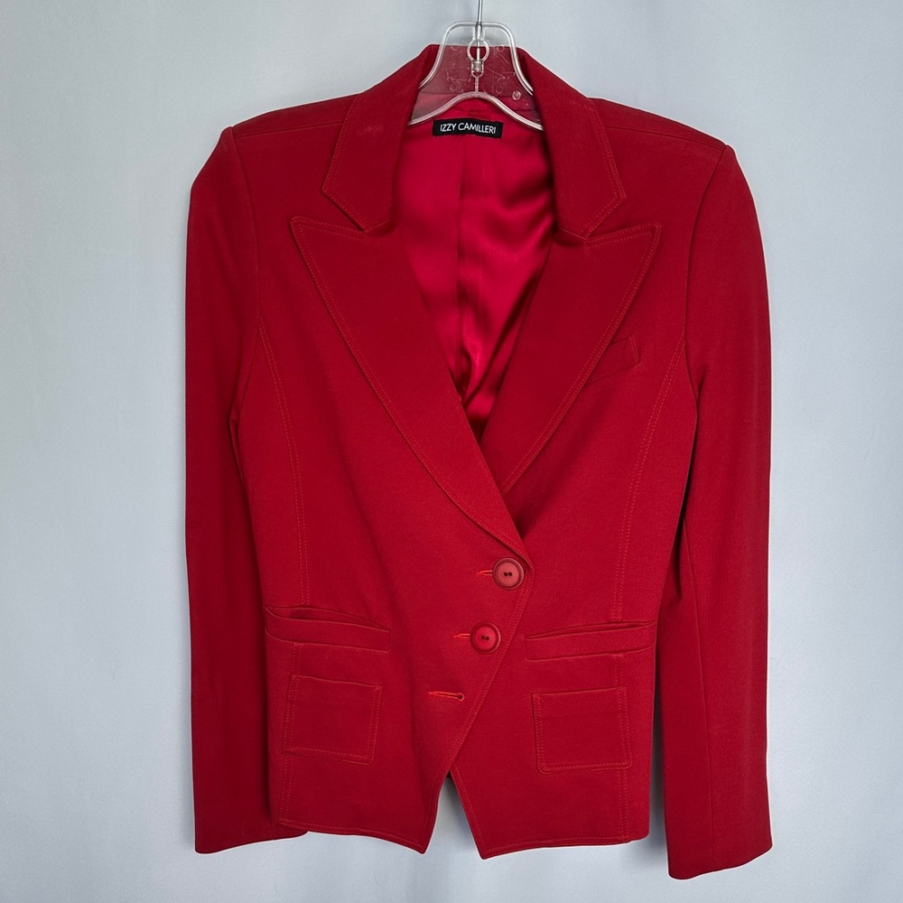 Izzy Camilleri Red Tailored Blazer Film Worn No Size Tag